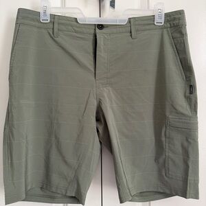 O’Neill Men’s Green Hybrid Cargo Shorts Size 36 – Performance Stretch Boardwalk